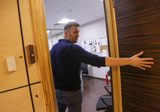 Алексей Навальный в офисе ФБК во время обыска