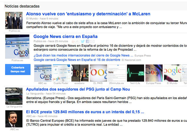 Скриншот сайта news.google.es