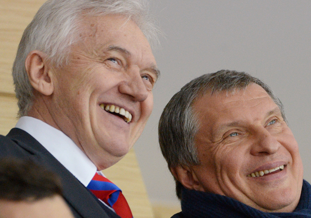 Президент «Роснефти» Игорь Сечин (справа) и совладелец «Новатэка» Геннадий Тимченко вместе боролись  за экспорт СПГ