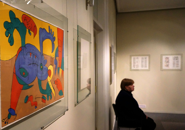 Таких ярких листов на выставке не много