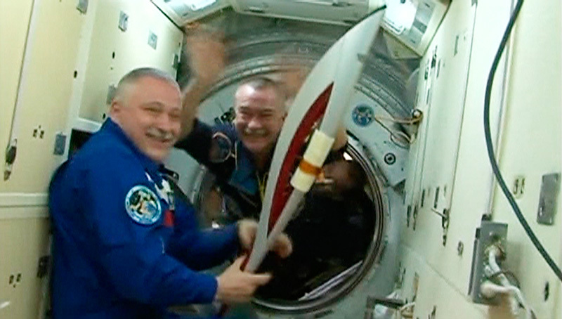Космонавты Фёдор Юрчихин (слева) и Михаил Тюрин