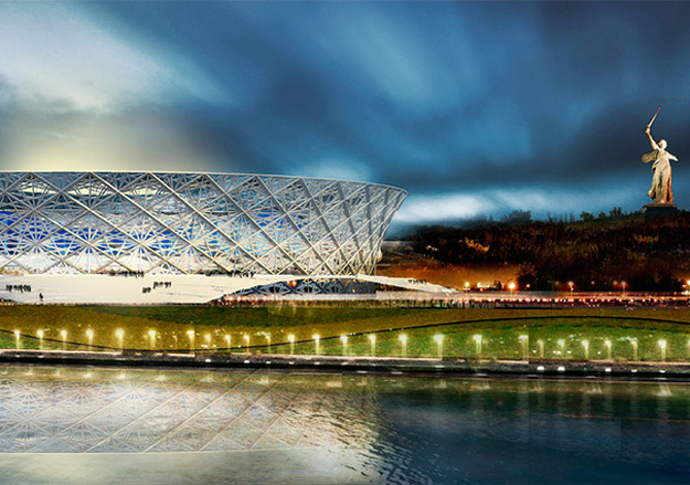 Макет нового стадиона, который планируется построить в Волгограде к ЧМ-2018