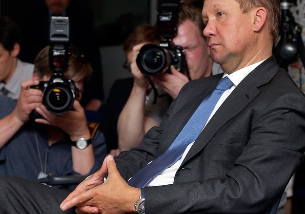 Предправления "Газпрома" Алексей Миллер во время переговоров