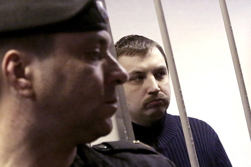 Михаил Косенко, обвиняемый по делу о беспорядках на Болотной площади в Москве 6 мая 2012 года, во время оглашения приговора в Замоскворецком суде