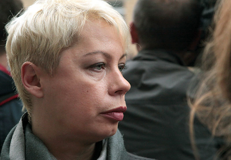 Сестра Михаила Косенко Ксения после оглашения приговора в Замоскворецком суде.