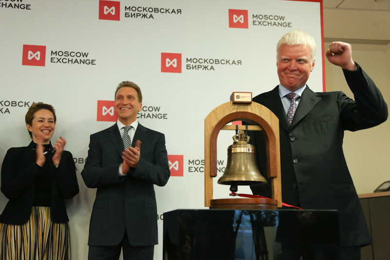 Ольга Дергунова, Игорь Шувалов и президент «Алросы» Федор Андреев