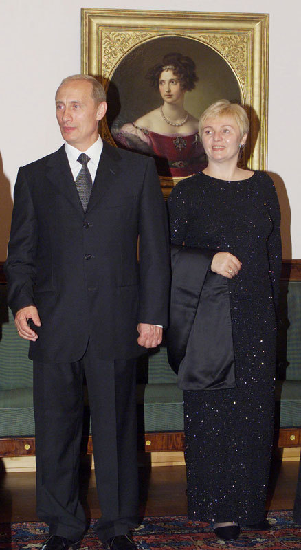 2001 год. Владимир Путин с супругой Людмилой в берлинской резиденции президента ФРГ