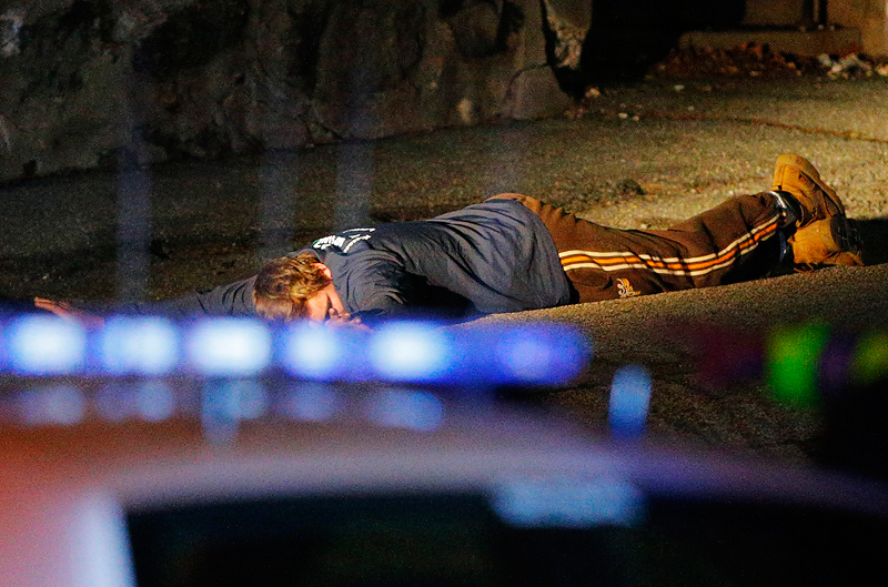 Место перестрелки с полицией в Уотертауне