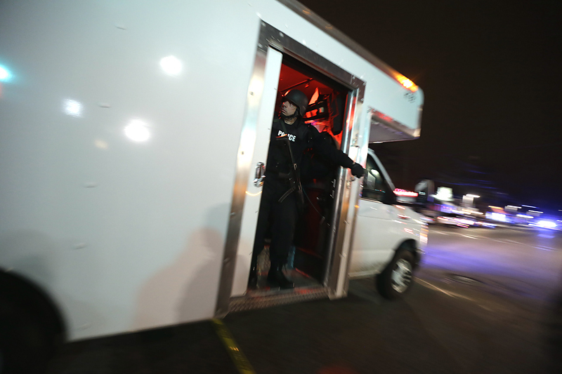 Место перестрелки с полицией в Уотертауне