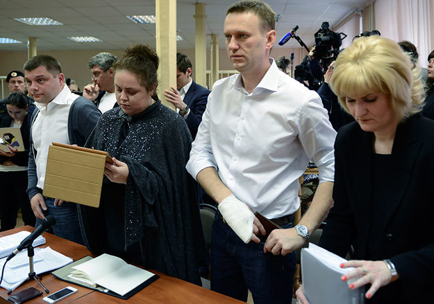 Алексей Навальный в зале суда