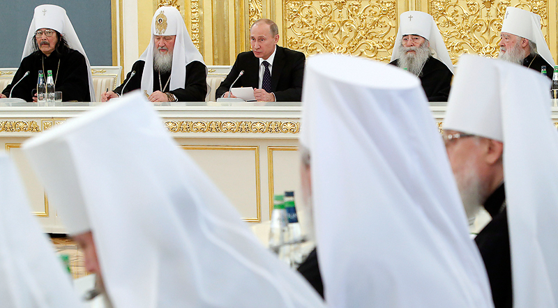 Владимир Путин на встрече с участниками Архиерейского собора Русской православной церкви