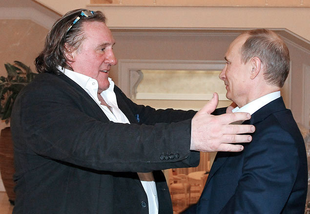 Встреча Владимира Путина и Жерара Депардье в Сочи