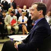 Дмитрий Медведев на заседании открытого правительства