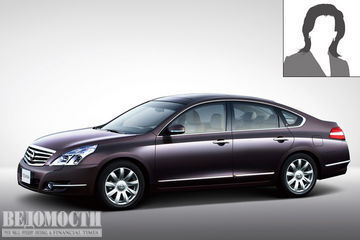 Супруга заместителя директора ФСО Александра Лащука. Nissan Teana.