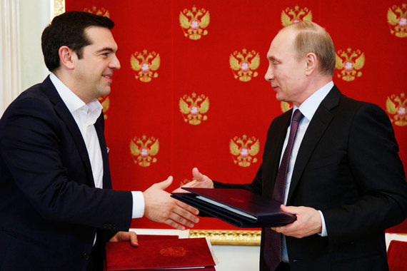 Алексис Ципрас и Владимир Путин