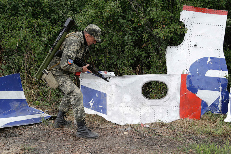 Место крушения малазийского Boeing
