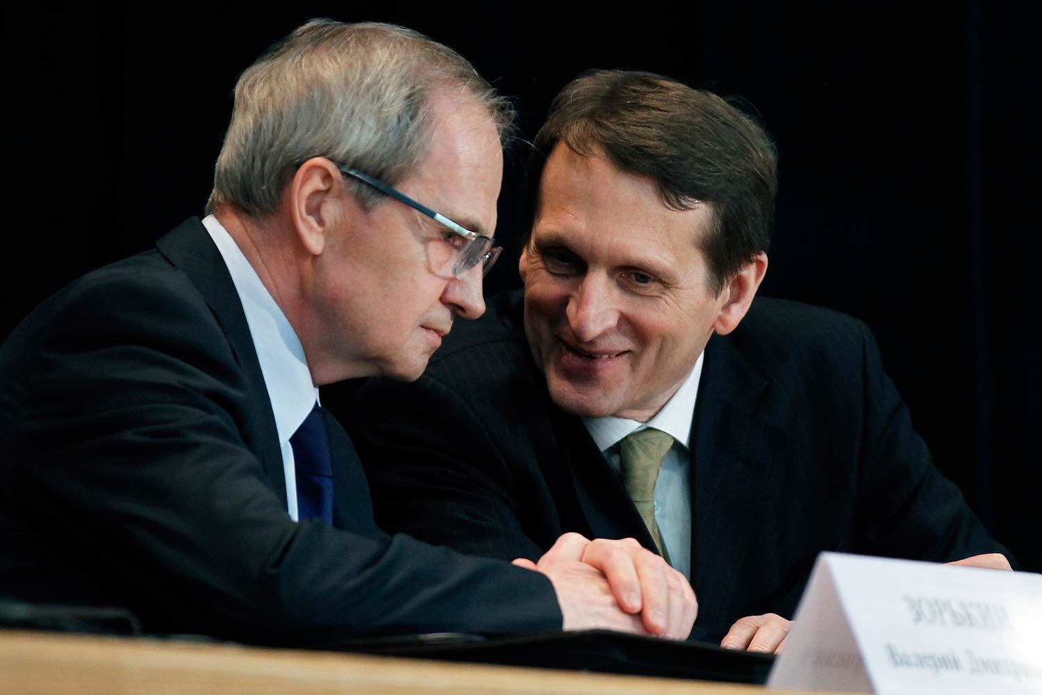 Коллеги Сергея Нарышкина (справа) по Госдуме усомнились в праве Конституционного суда под руководством Валерия Зорькина устанавливать сроки законодательных действий