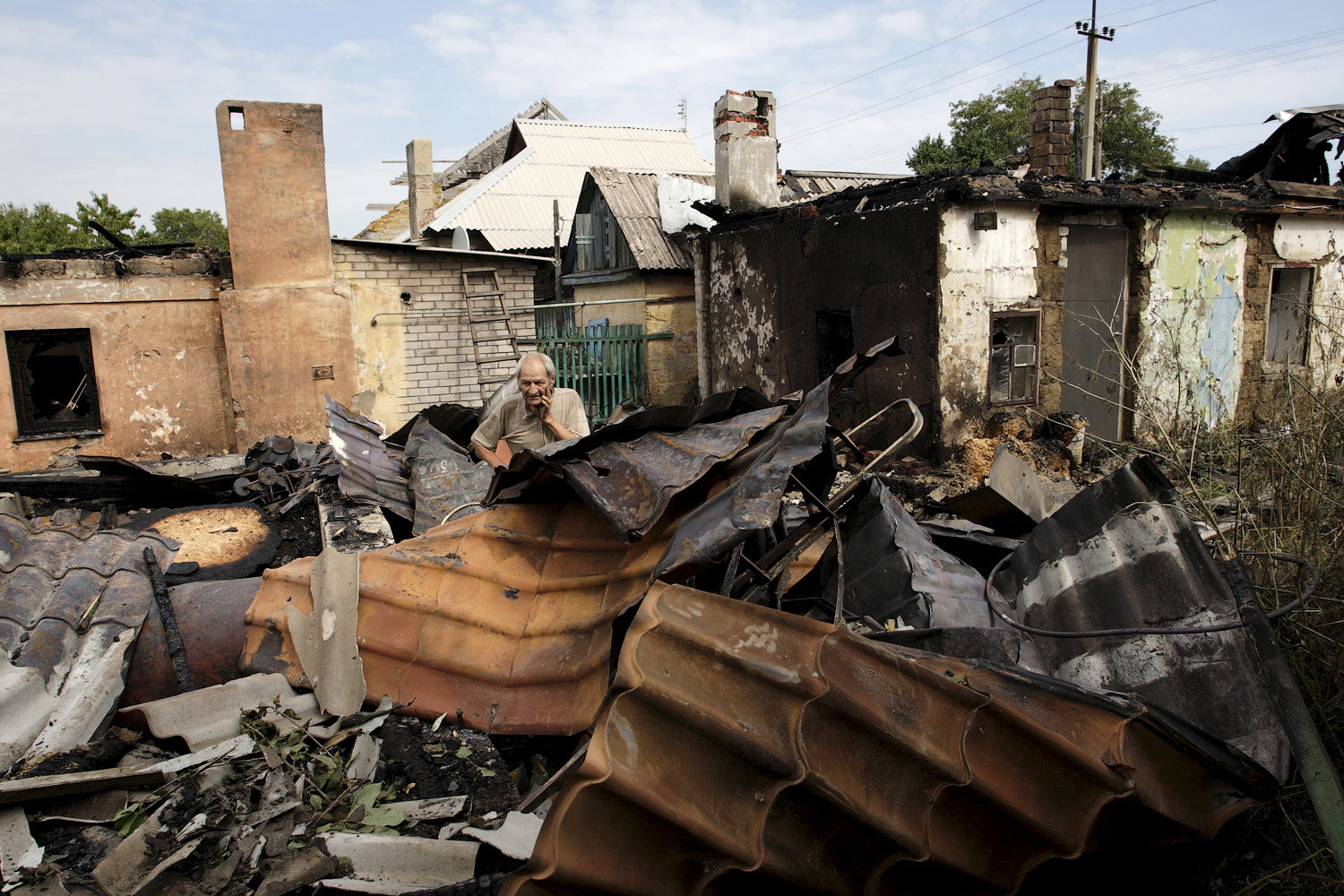 Последствия обстрела Донецка, 17 августа