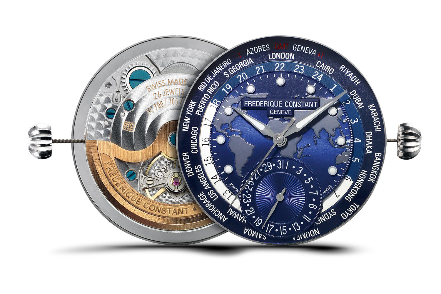 Механизм часов Frederique Constant Manufacture Worldtimer