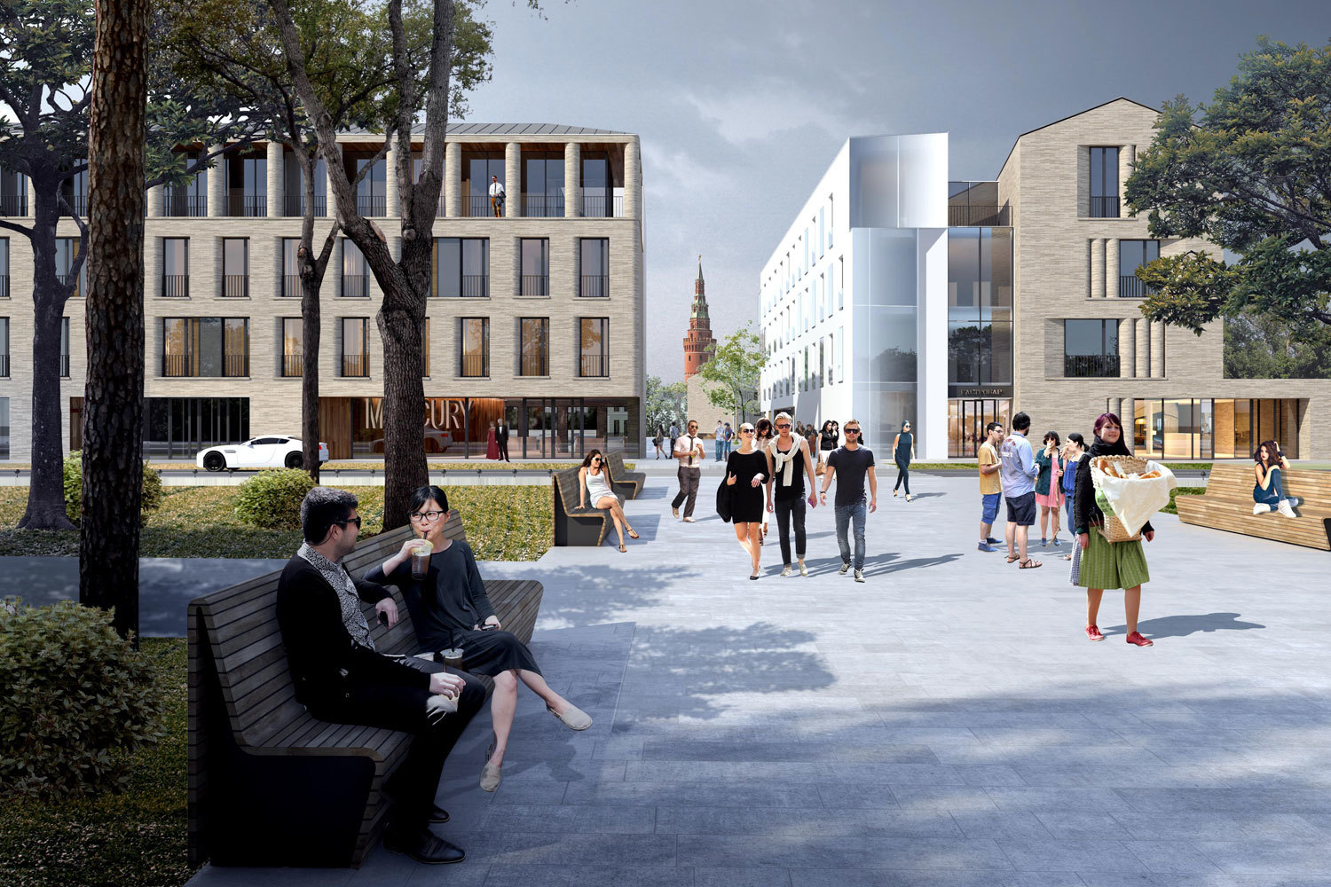 По словам Сергея Скуратова, главная идея проекта – создание визуальной связи между Лаврушинским переулком и Москвой-рекой