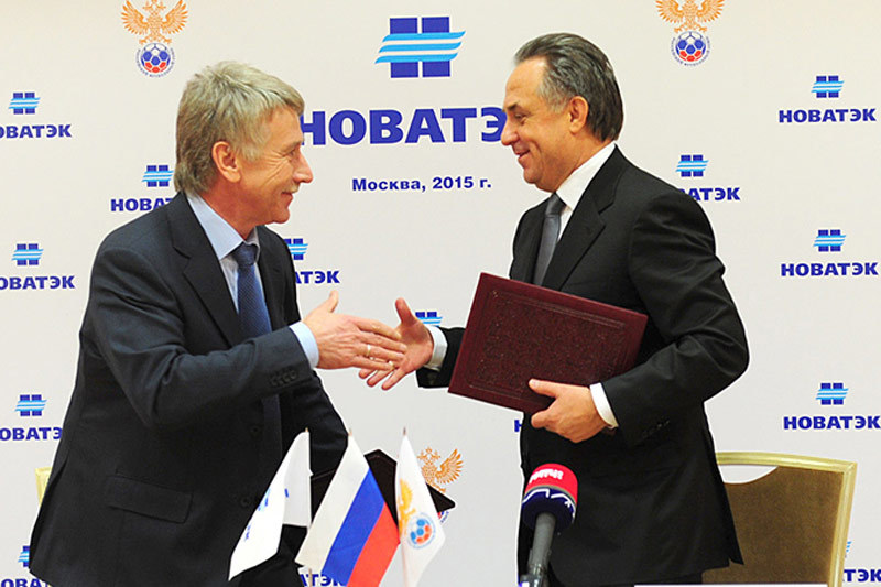 Председатель правления НОВАТЭКа Леонид Михельсон и президент РФС Виталий Мутко