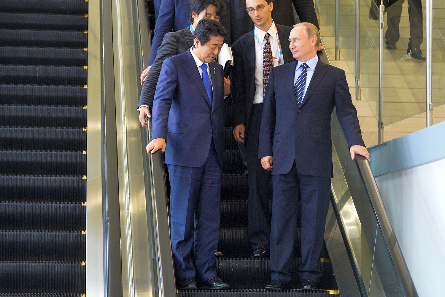 Синдзо Абэ и Владимир Путин