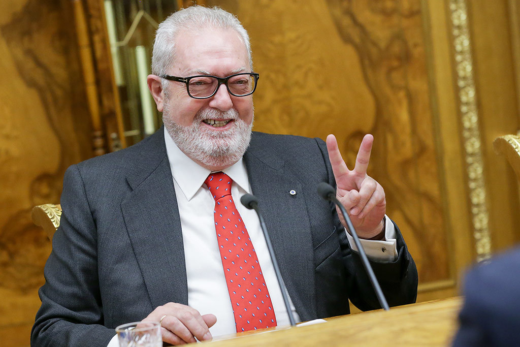 Педро Аграмунт во время встречи со спикером Госдумы Вячеславом Володиным