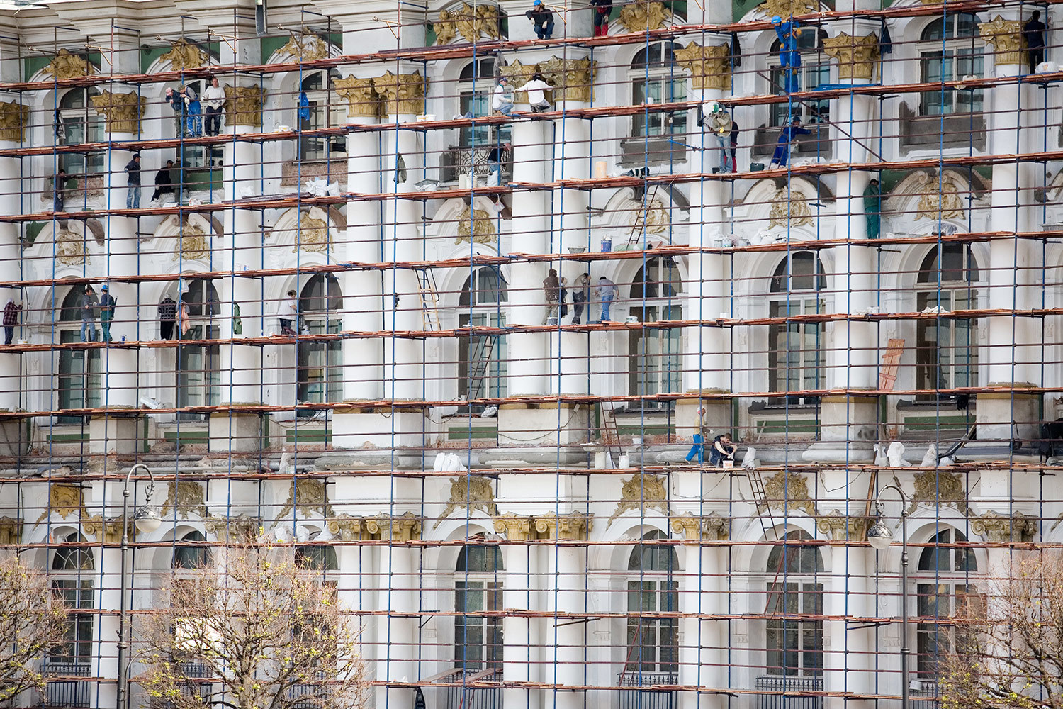 Реставрация Эрмитажа, архивный кадр