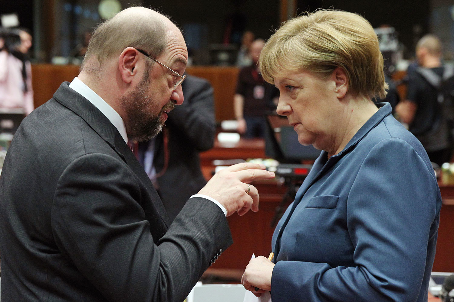 Мартин Шульц (слева на фото) – главный конкурент Ангелы Меркель на выборах в бундестаг