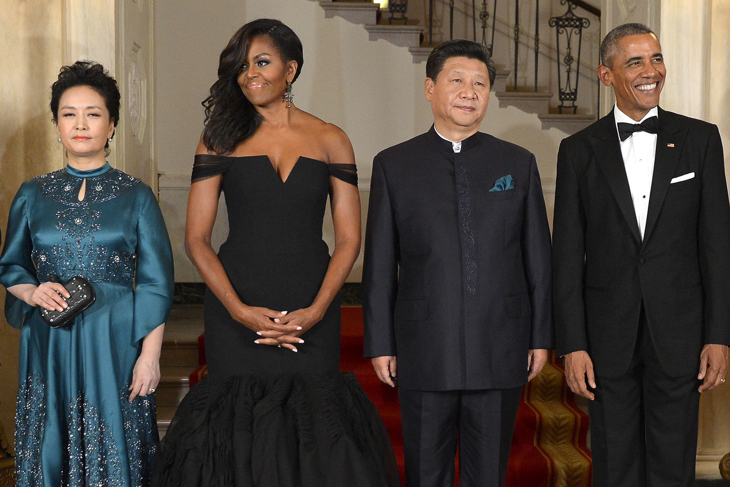 Супруга 44-го президента США Мишель Обама на ужине в честь китайского президента и его супруги (2015 г.)