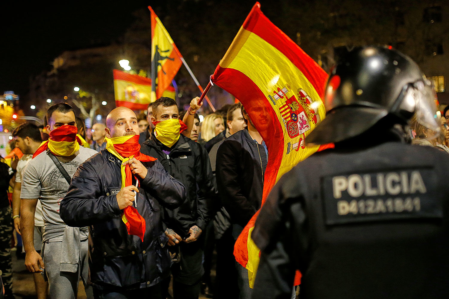 Митинг противников независимости в Барселоне