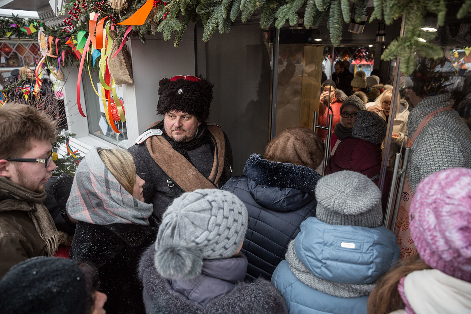 Декорации к Масленице в центре Москвы