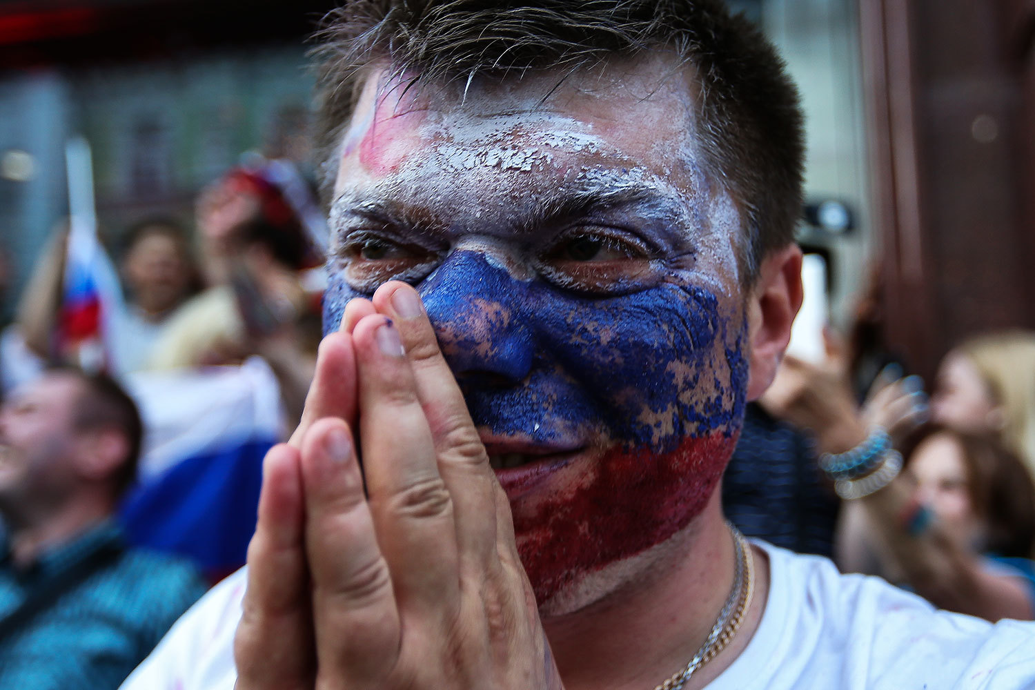 Болельщик сборной России на Никольской улице