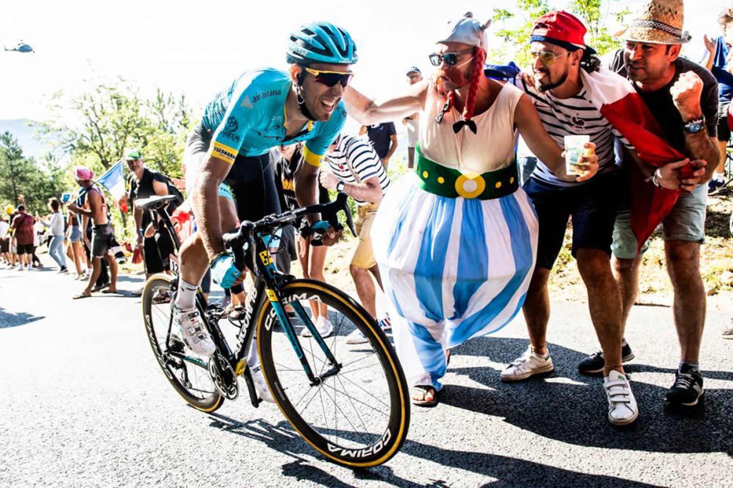 Гонщики казахстанской команды Astana Pro Team, выступающие на велосипедах канадской марки Argon 18, выиграли два подряд этапа Tour de France 2018: на 14-м отличился испанец Омар Фраиле (на фото), а следующий выиграл датчанин Магнус Корт Нильсен