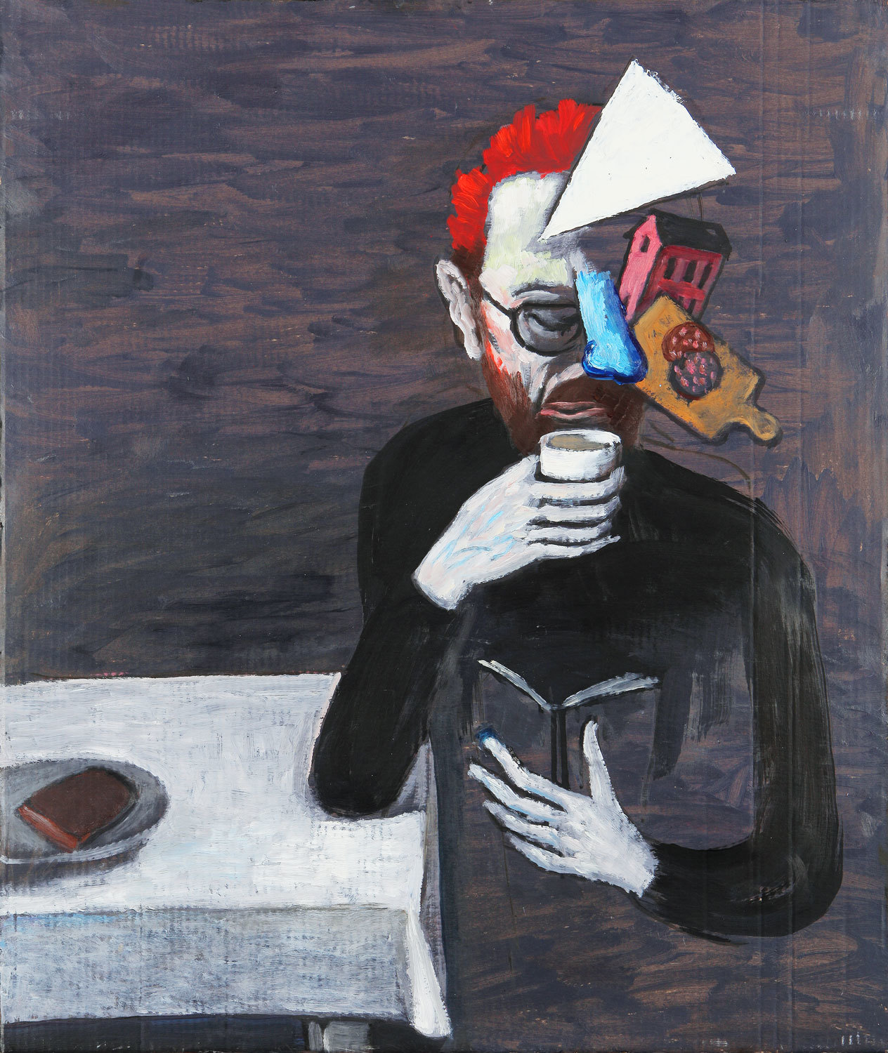 И новый живописный цикл Виктора Пивоварова, премьера которого состоялась на выставке, открывшейся в «Мультимедиа арт музее» 24 октября, и его старые альбомы – известные и мало знакомые отечественным зрителям – посвящены МосквеНа фотографии картина «Ночной сторож». 2017 г.