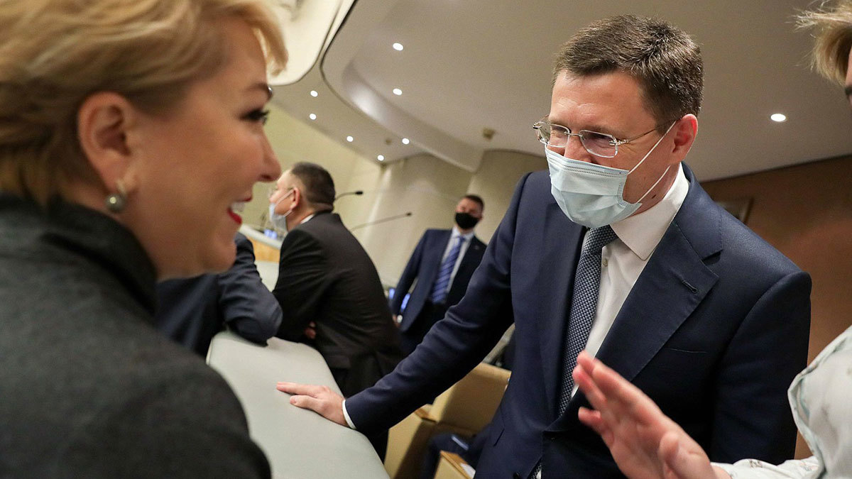 Александр Новак на пленарном заседании Госдумы