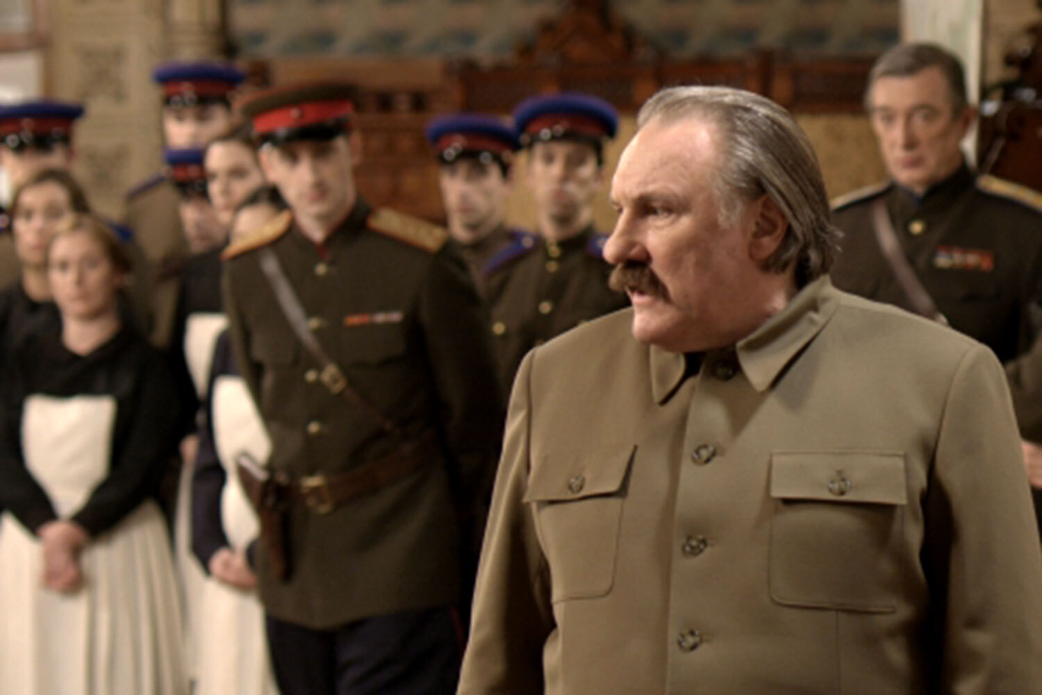 В основу драмы «Диван Сталина» (2016) французского режиссера Фанни Ардан лег одноименный роман Жана-Даниэля Бальтассата, повествующий о любовном треугольнике с участием советского вождя. Главную роль в ней исполнил Жерар Депардье. По словам Ардан, сценарий был написан специально для прославленного актера.