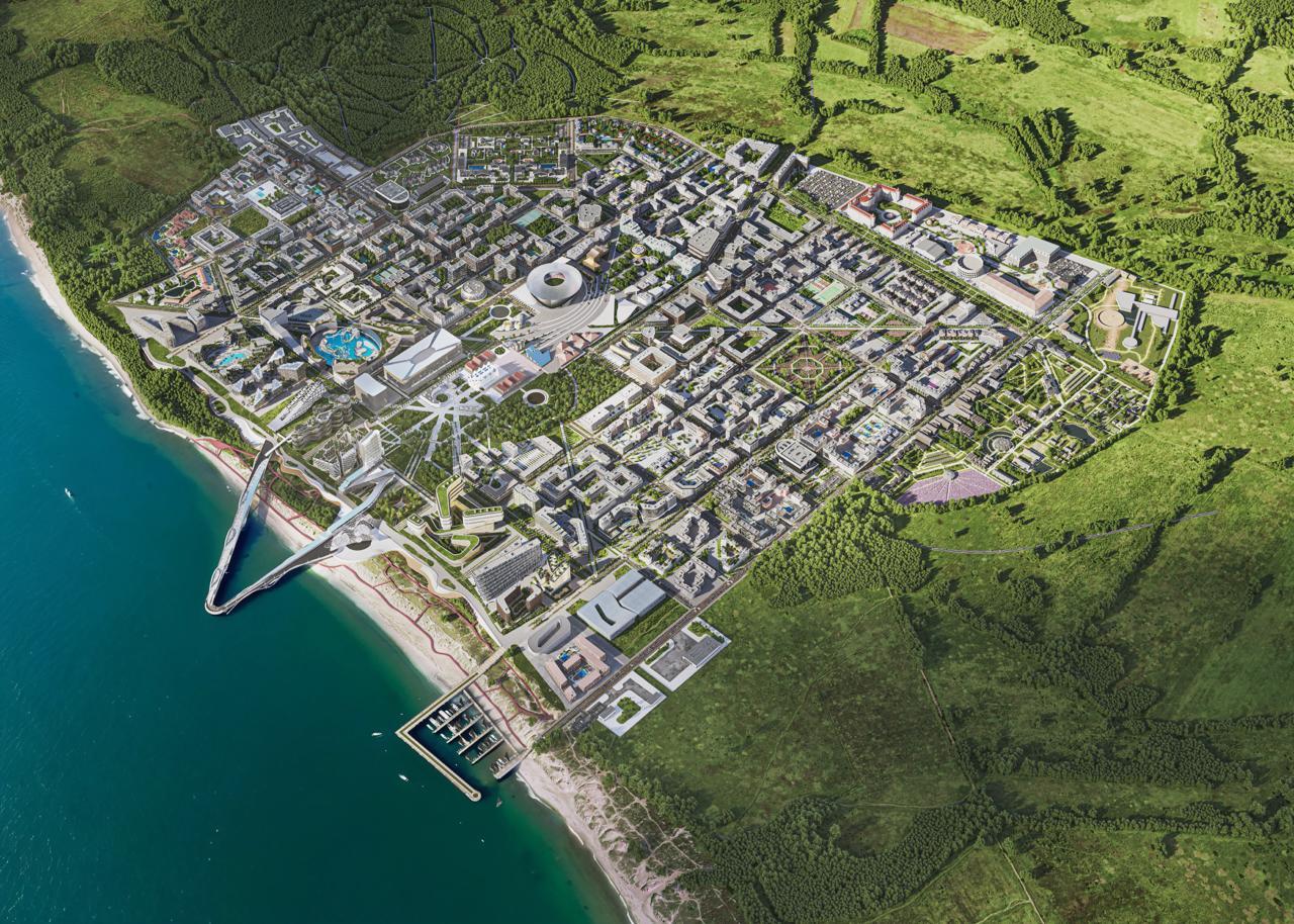 Площадь курорта «Белая Дюна» составит 479 Га, а планируемый номерной фонд – 10 480 единиц