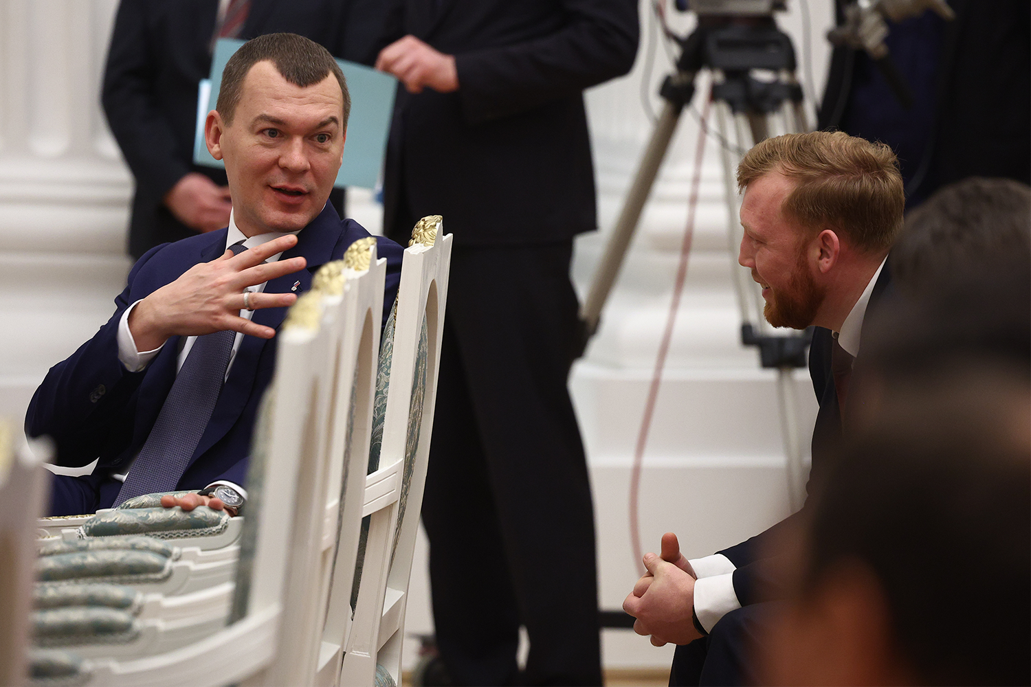 Министр спорта России Михаил Дегтярев на церемонии награждения паралимпийцев.