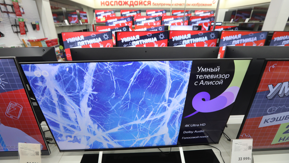 Продажи умных телевизоров российских марок выросли с 11 до 17%