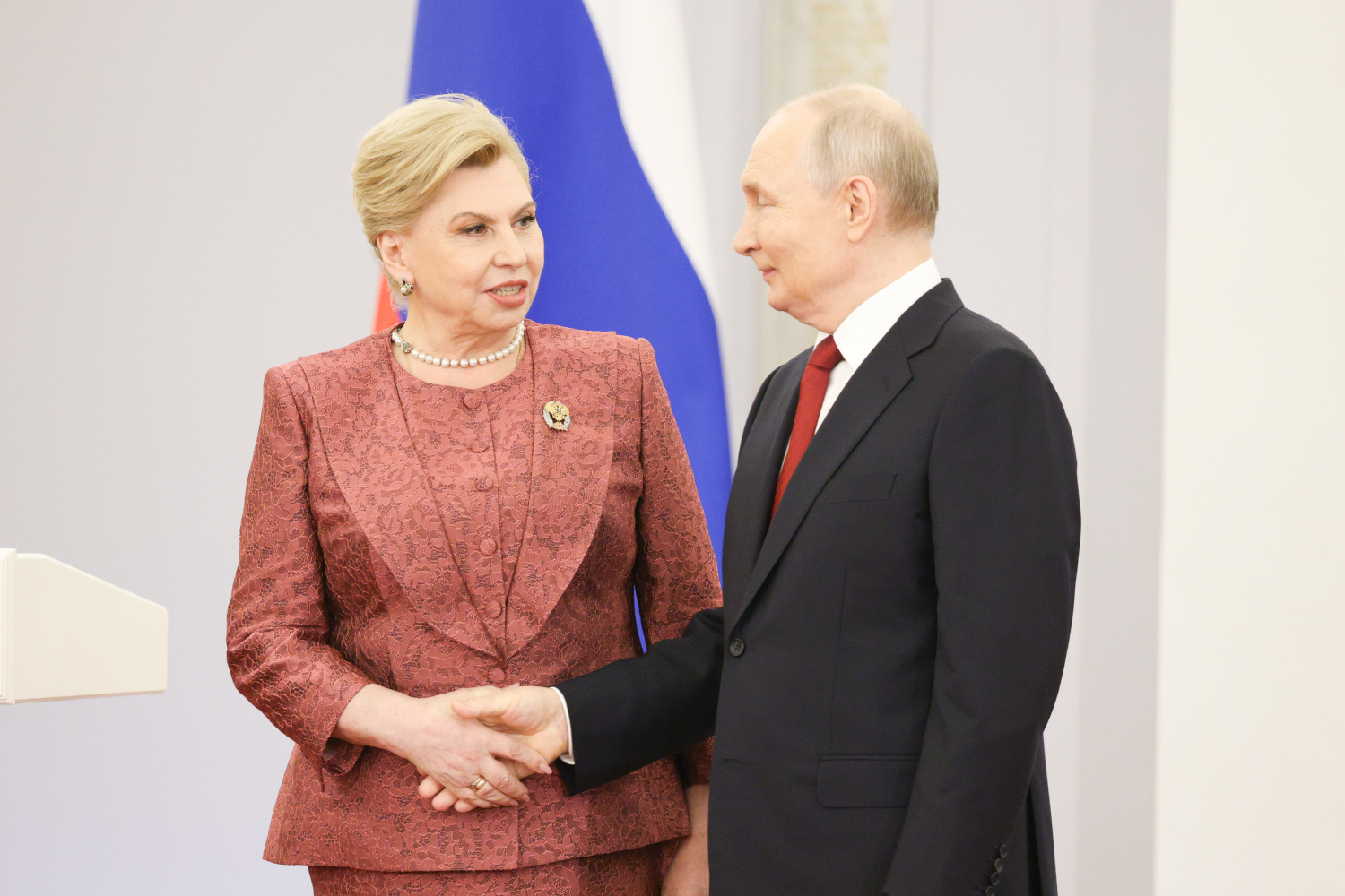 Награждение лаурета Госпремии за правозащитную деятельность Татьяны Москальковой. С апреля 2016 г. и по 14 мая 2026 г. она занимала пост уполномоченного по правам человека в РФ.