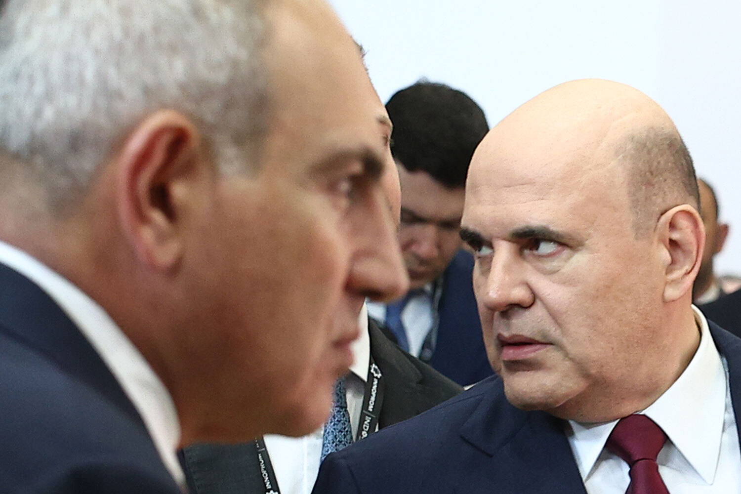 6 июля 2026 г. Премьер-министр России Михаил Мишустин и премьер-министр Армении Никол Пашинян на международной выставке «Иннопром».