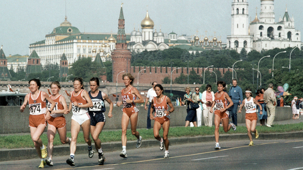 Марафонский забег на Играх доброй воли в Москве в 1986 г.