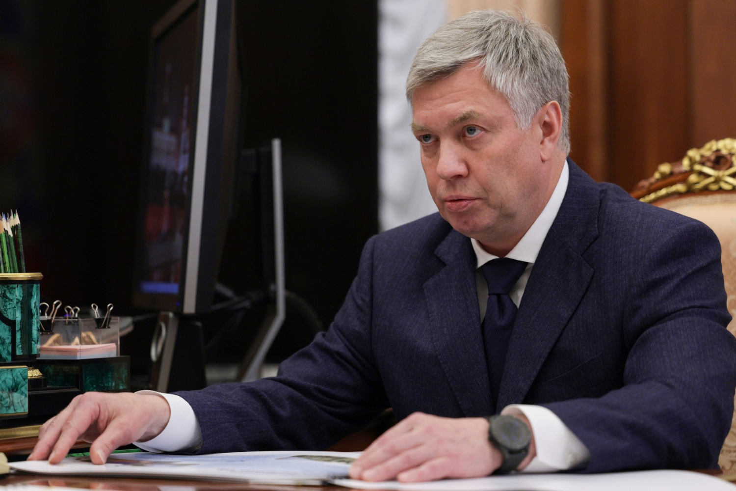 Действующий губернатор Ульяновской области Алексей Русских (КПРФ) одержал победу с результатом 77,05%. Явка на выборах составила 68,76%. Во главе региона он находится с 2021 г.