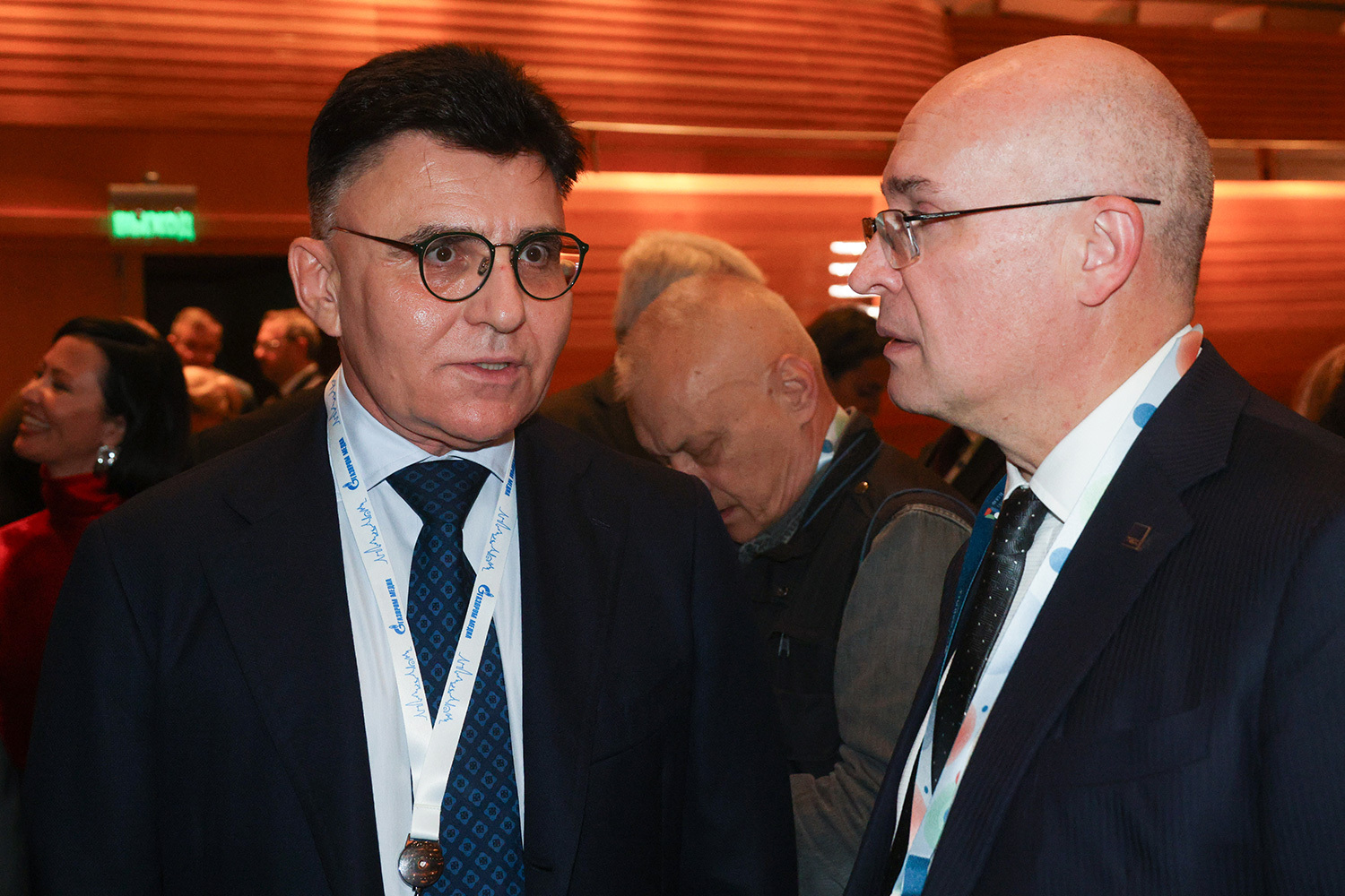 Глава «Газпром-медиа холдинга» Александр Жаров и гендиректор информационного агентства ТАСС Андрей Кондрашов.