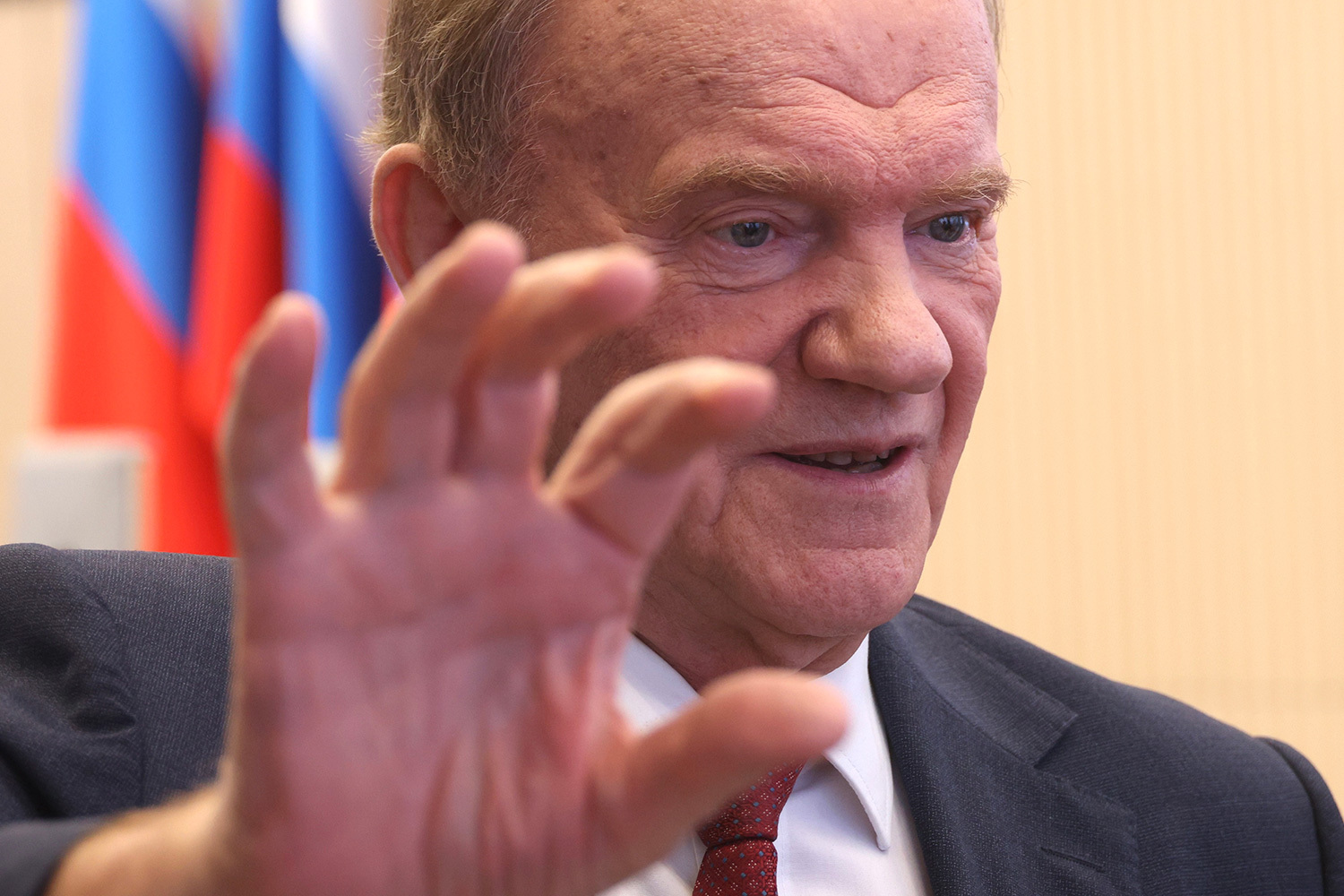 29 сентября 2026 г. Лидер КПРФ Геннадий Зюганов во время выдачи мандатов в ЦИКе.